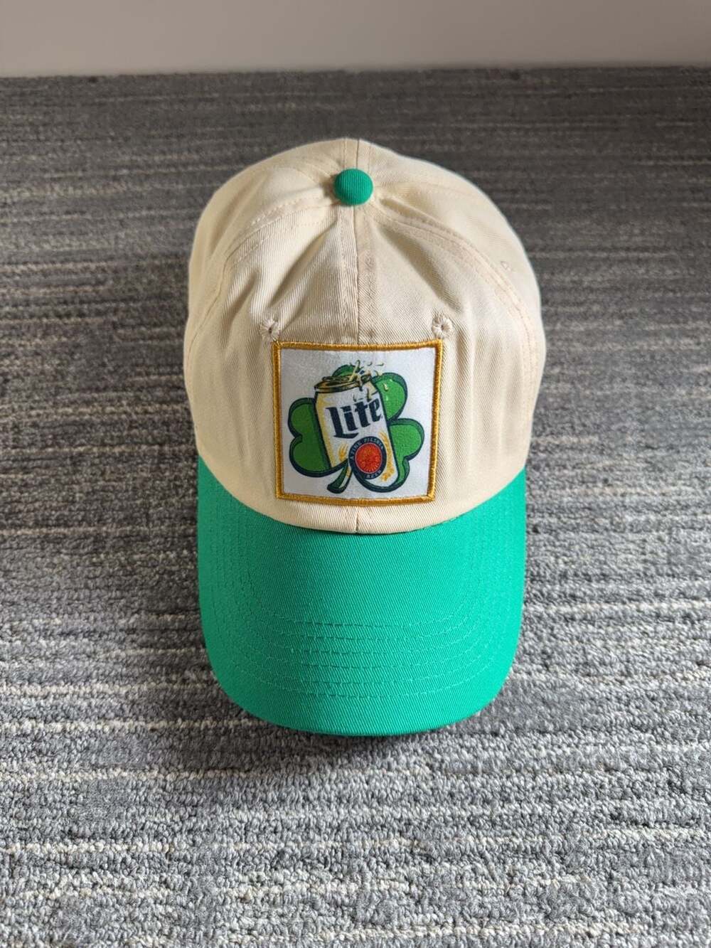 Vintage Miller Lite Beer Shamrock Snapback Hat Cap It's Miller Time